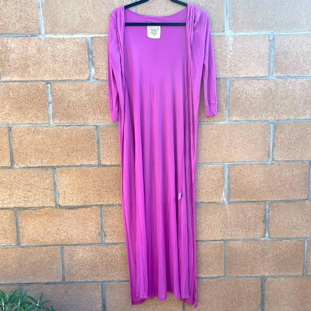 Soul Rx Pink Sustainable Cardigan Beach Swim Cover Up